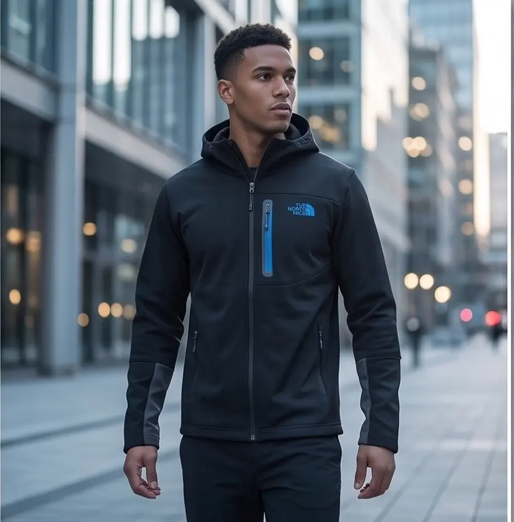 The North Face Canyonlands Sweatshirt Black/Blue Mens Size Large